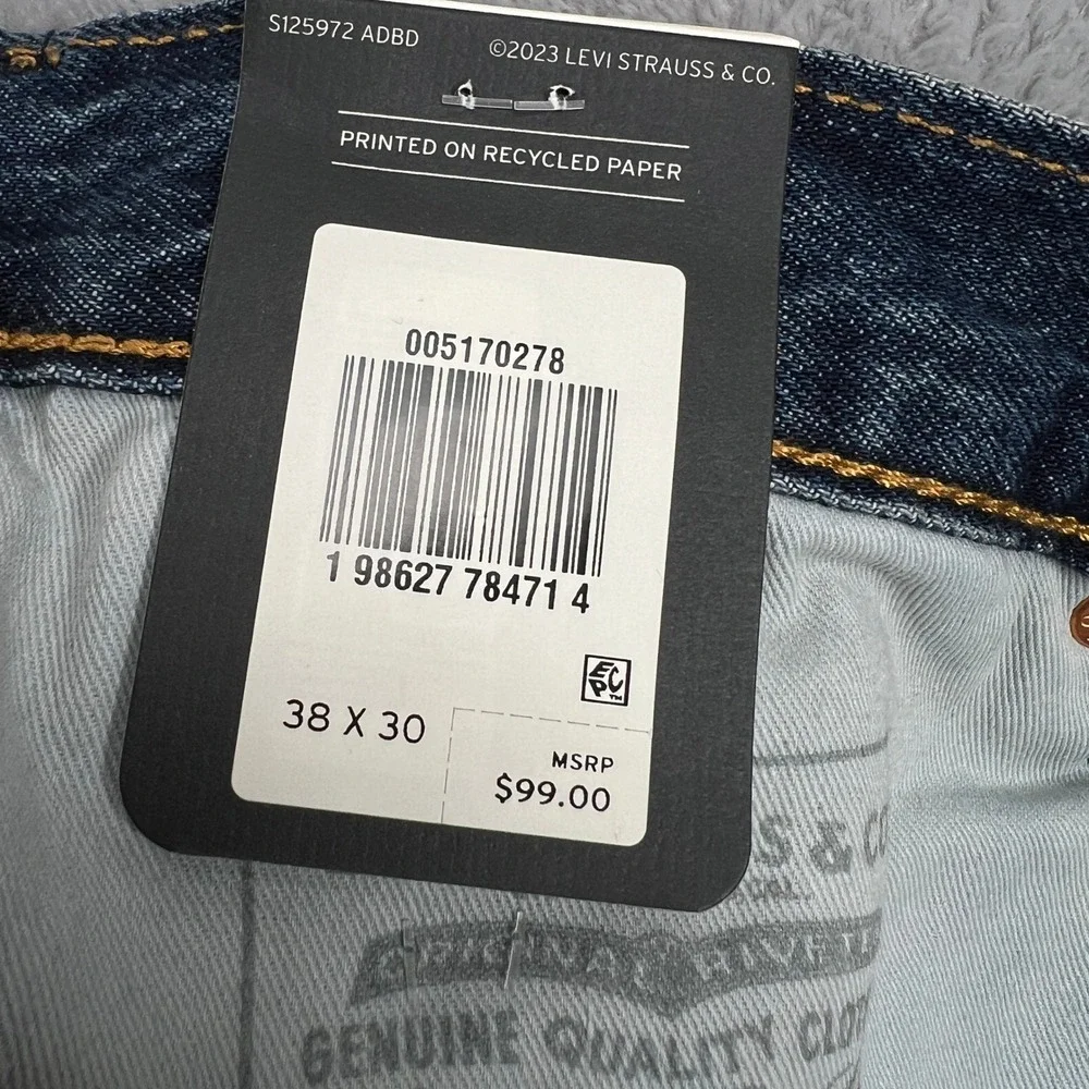 Levi's Premium 517 Bootcut Jeans 38x30 Tough As Boots Dark Wash NWT 00517-0278